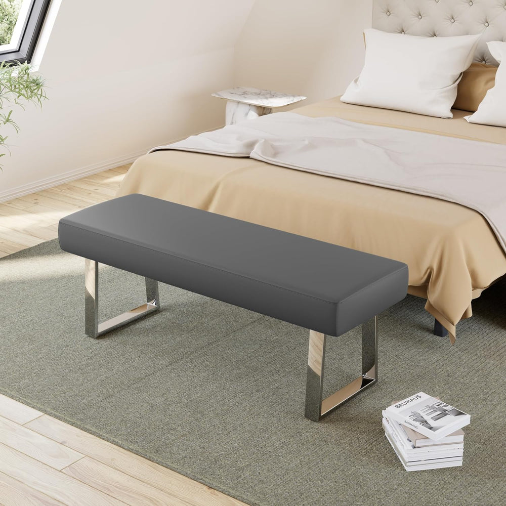 JIEXI Bedroom Bench Bed end upholstered Bench Indoor Corner Small Bench, with...
