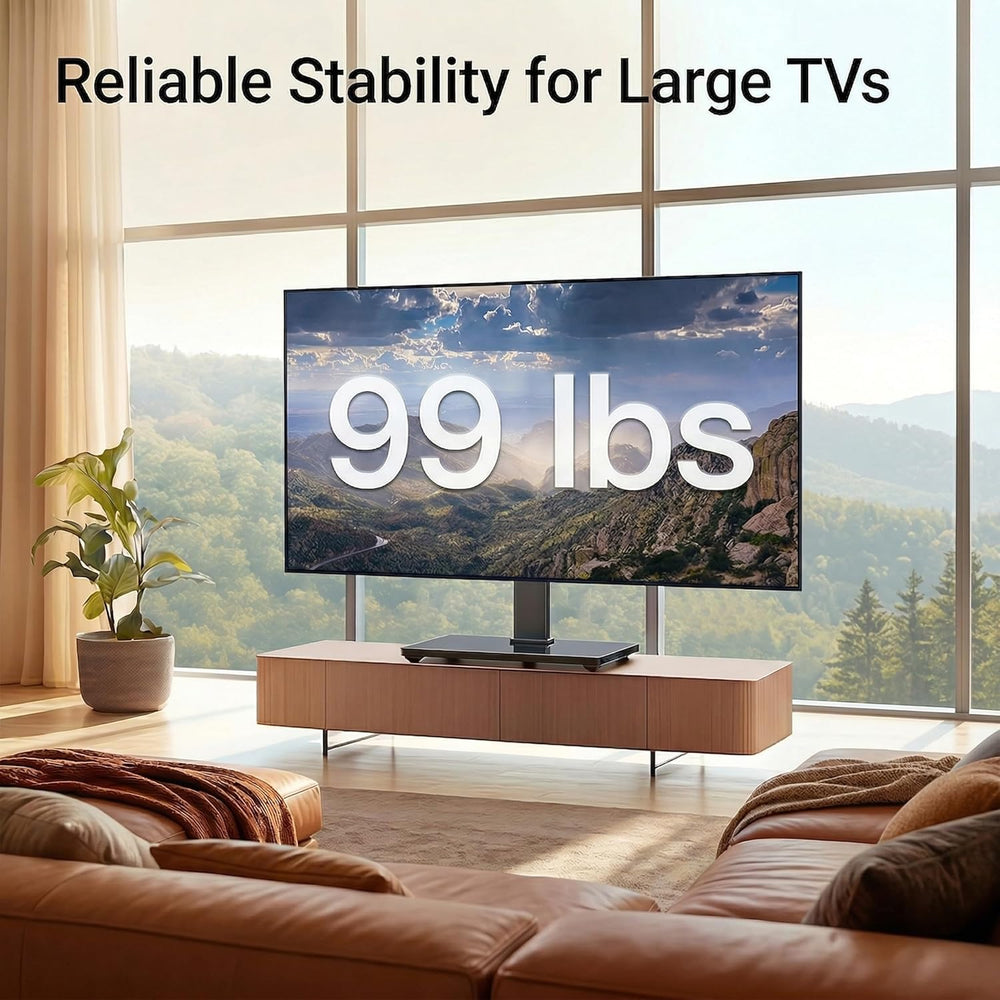 PERLESMITH Universal Swivel TV Stand Legs for 37-75 inch TVs, Height Adjustab...