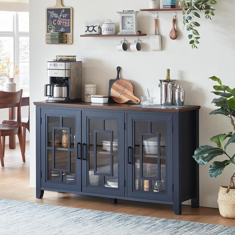 Joaxswe Large Sideboard Buffet Cabinet with Storage, 55" Farmhouse Crede...