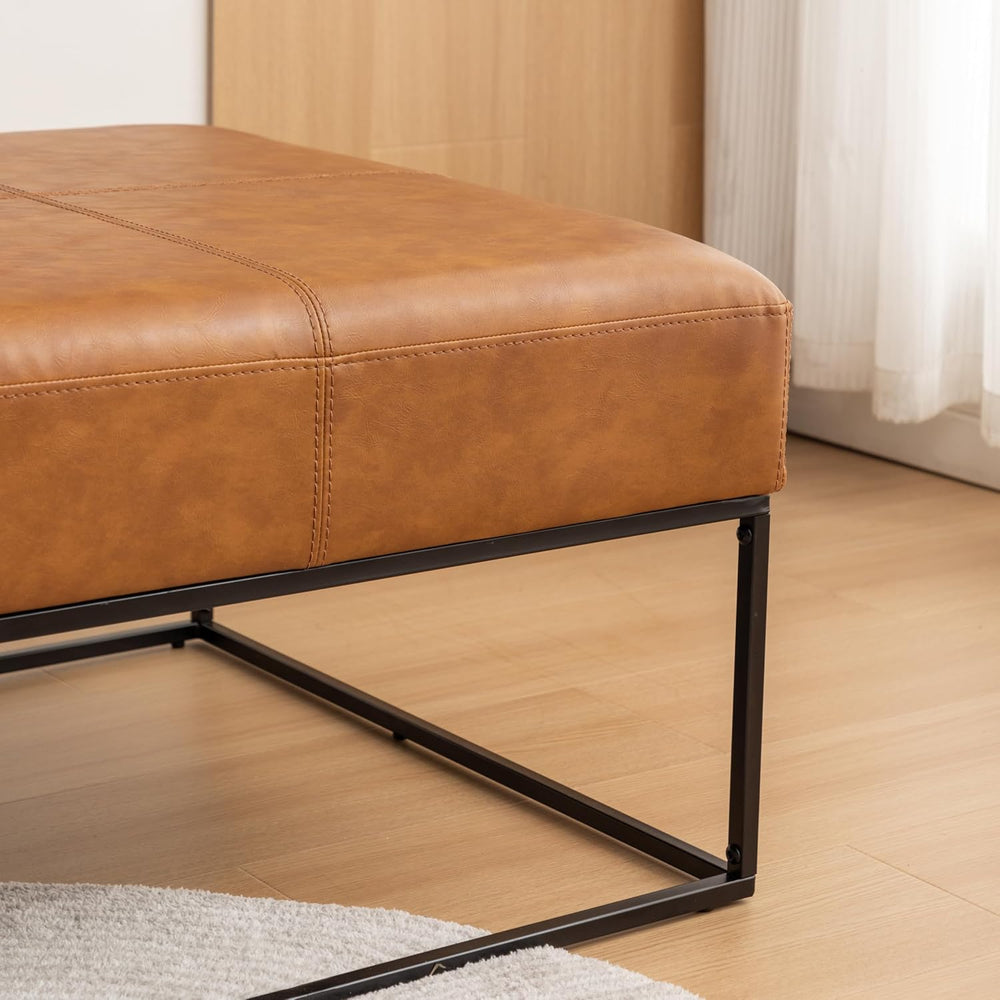 Modern Square Coffee Table, Farmhouse Ottoman for Living Room, Large Vintage ...
