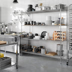 24" Deep x 72" Wide x 74" Height Wire Shelving Kit | 4-Tier | NSF Commercial Storage Rack Unit