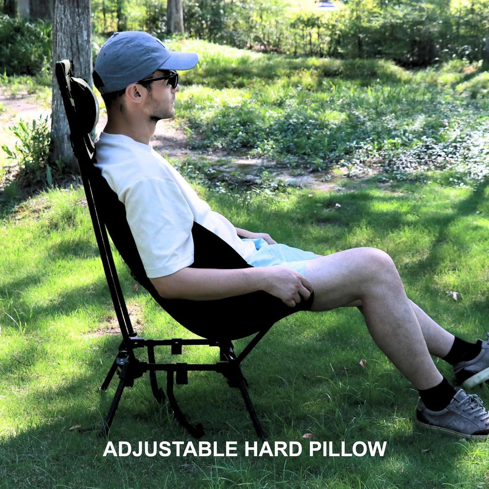 Wildhiker Compact High Back Camping Chair - Foldable with Dual Sitting Modes,...