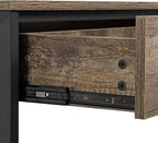 Yaheetech TV Stand, Entertainment Center with Drawer, Media Console Table for TV up to 45 inch, TV Console Table with Open Storage Shelves for Living Room/Hallway, Metal Frame, Taupe Wood