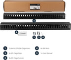 StarTech.com Vertical Cable Organizer with Finger Ducts - Vertical Cable Management Panel - Rack-Mount Cable Raceway - 40U - 6 ft (CMVER40UF)