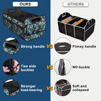 Deosk Car Trunk Organizer for SUV, Car Organizers and Storage with 6 Pocket, Car Accessories for Women/Men 50L Waterproof Polyester Trunk Organizer(Medium, Leaves)