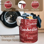 Custom Name Laundry Hamper, Personalized Laundry Baskets with Name for Boys Girls Women Men, Customized Collapsible Dirty Clothes Hamper Easy Storage Gifts for Bedroom Bathroom Living Room