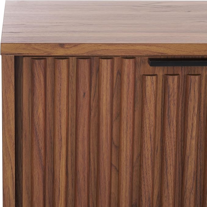 SAFAVIEH Lylia TV Stand for up to 65" Flatscreen – Walnut Brown & Bl...