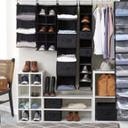 Household Essentials 10 Pocket Hanging Shoe Closet Organizer with Hooks