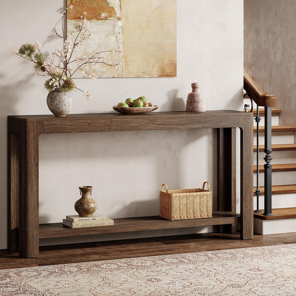 Tribesigns 63 Inch Entryway Console Table, 2-Tier Farmhouse Narrow Sofa Table...