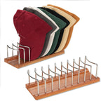 Hat Organizer for Baseball Caps - 14 Caps Organizer , Anti-Tip Stainless Steel Hat Rack & Display Stand, No Installation Required Hat Storage for Closet, Bedroom, Vanity (Stainless Steel，2 pack)