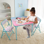 LOL Surprise Kids Table and Chair Set,3 Piece Square Activity Table with 2 Chairs for Toddlers & Children, Ages 3+