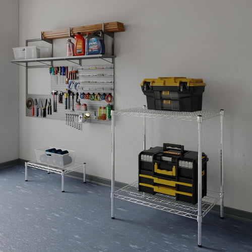 21" Deep x 30" Wide x 34" Height Wire Shelving Kit | 2-Tier | NSF Commercial Storage Rack Unit