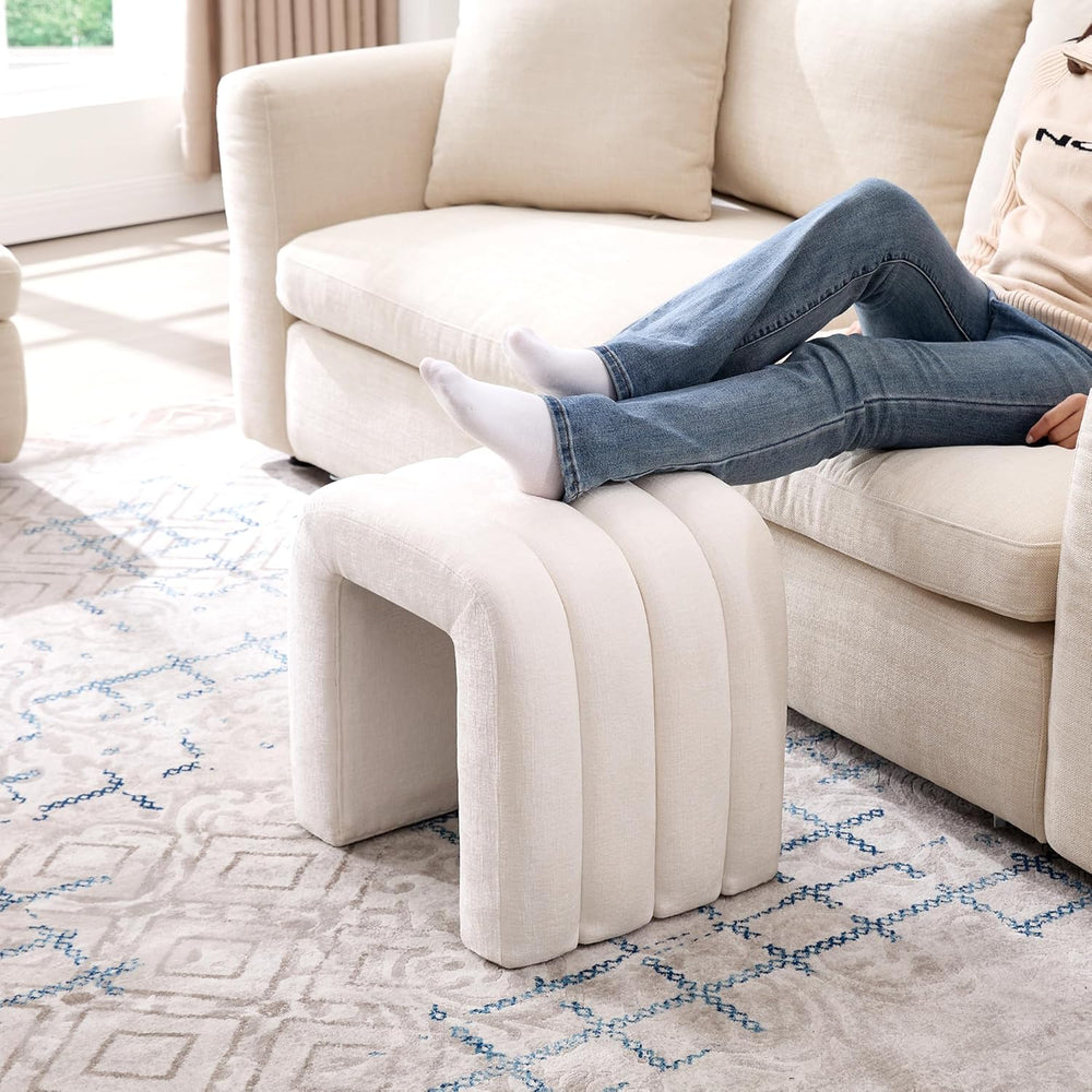 Multi-Functional Ottoman Stool, Footrest for Couch, Modern Vanity Stool for M...
