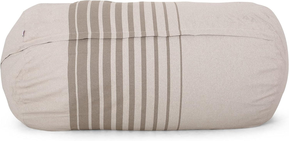 Christopher Knight Home Hudgeons 6.5 Foot Striped Bean Bag - Natural/Brown St...