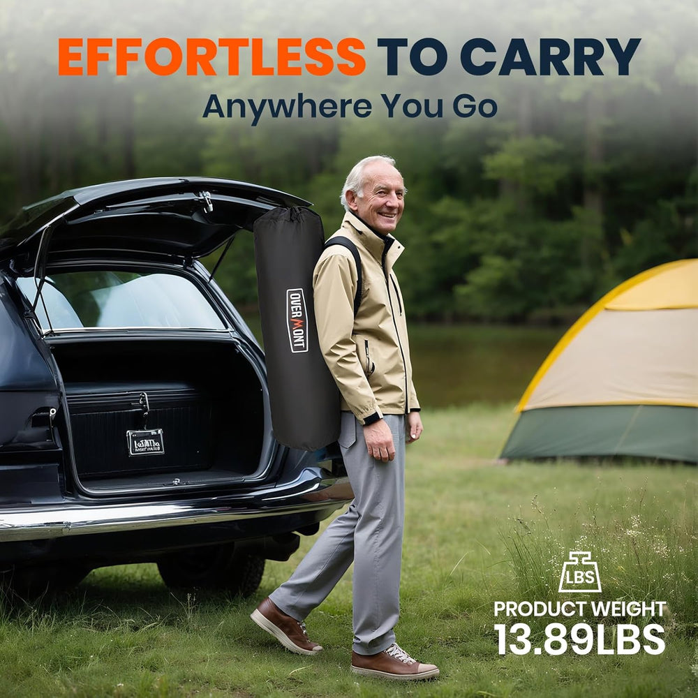 Overmont Camping Chair with Lumbar Support for Adults - Oversized with High B...