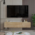 Atelier Mobili Floating TV Stand Wall Mounted, Floating Entertainment Center, Modern Media Console and TV Stand for Living Room, Entertainment Stand up to 80 Inch TV
