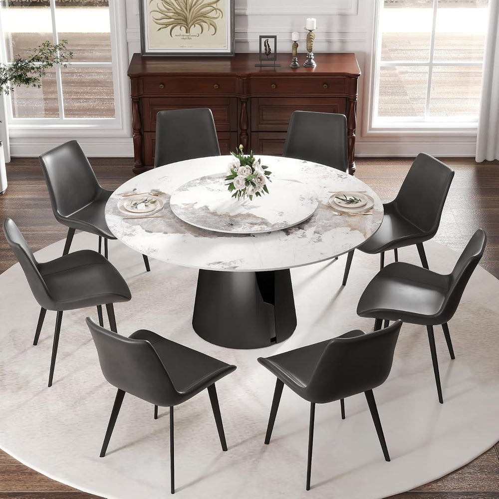 Montary 9 Piece Dining Table Chairs Set, Modern Dining Table Set of 8, Includ...