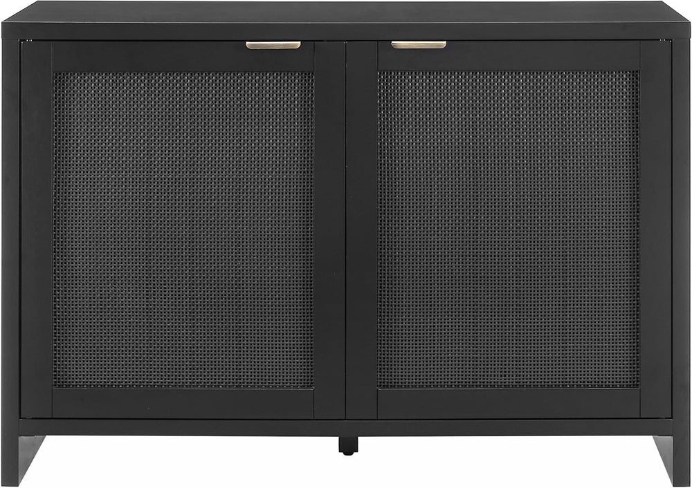 Crosley Furniture Kenji Media Console, Record Player Stand with Vinyl Storage...