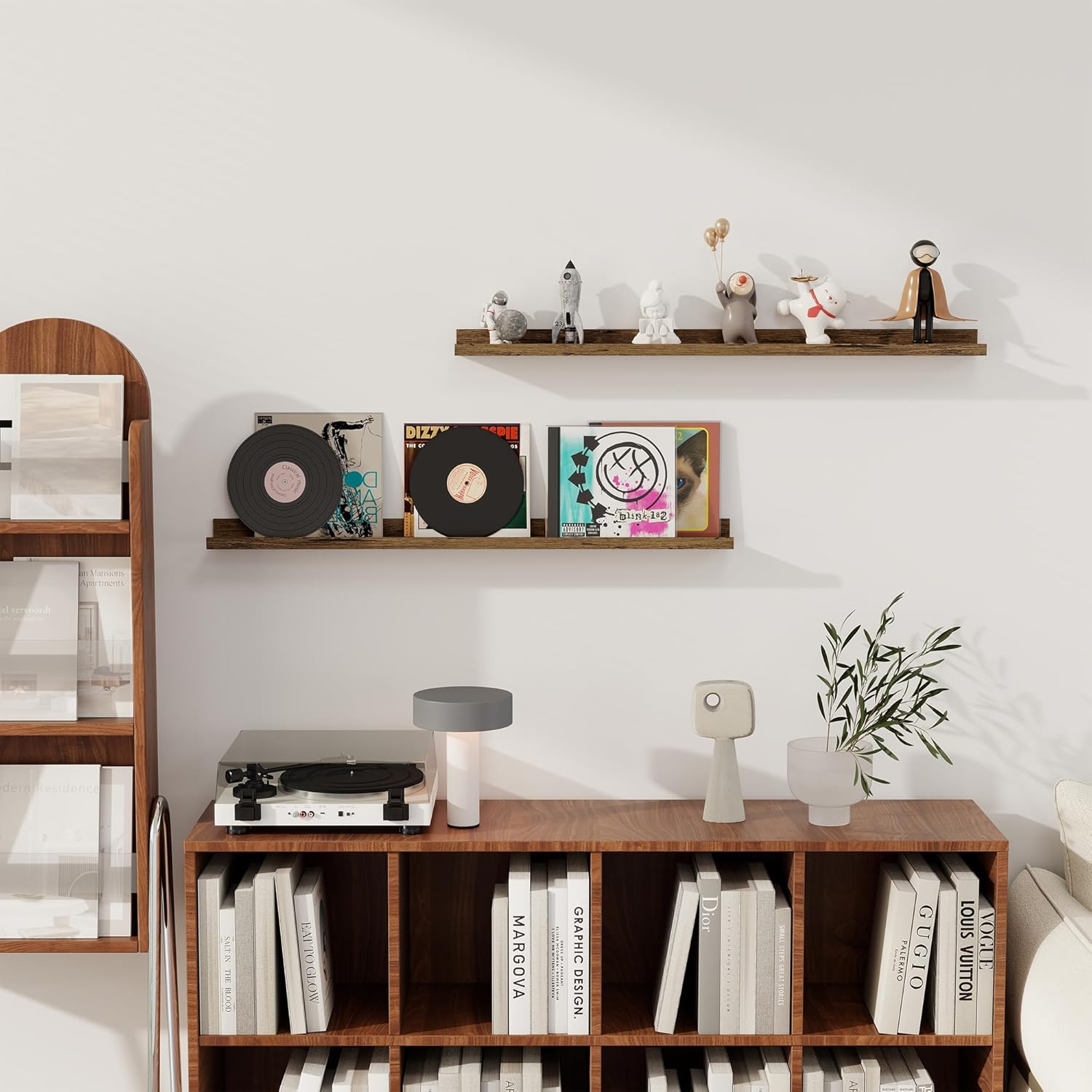 Axeman Floating Shelves for Wall - Picture Ledge Shelf Set of 2-36 Inch Floating Shelves with Lip - Picture Shelf for Wall with Ledge - Photo Ledge Shelves for Pictures Nursery Books