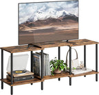 TV Stand, Entertainment Center, Industrial TV Media Console Table with Open Storage Shelves, 2 Tier TV Cabinet for Living Room, Bedroom