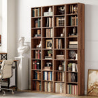 IRONCK Tall Narrow Bookshelf 8 Tiers 71in Set of 2, Compact Corner Bookcase | 4 Adjustable Shelves. Compact Corner-fit Design for Living Room, Office or Bedroom. Each Shelf Supports 28 lbs. Easy Setup.