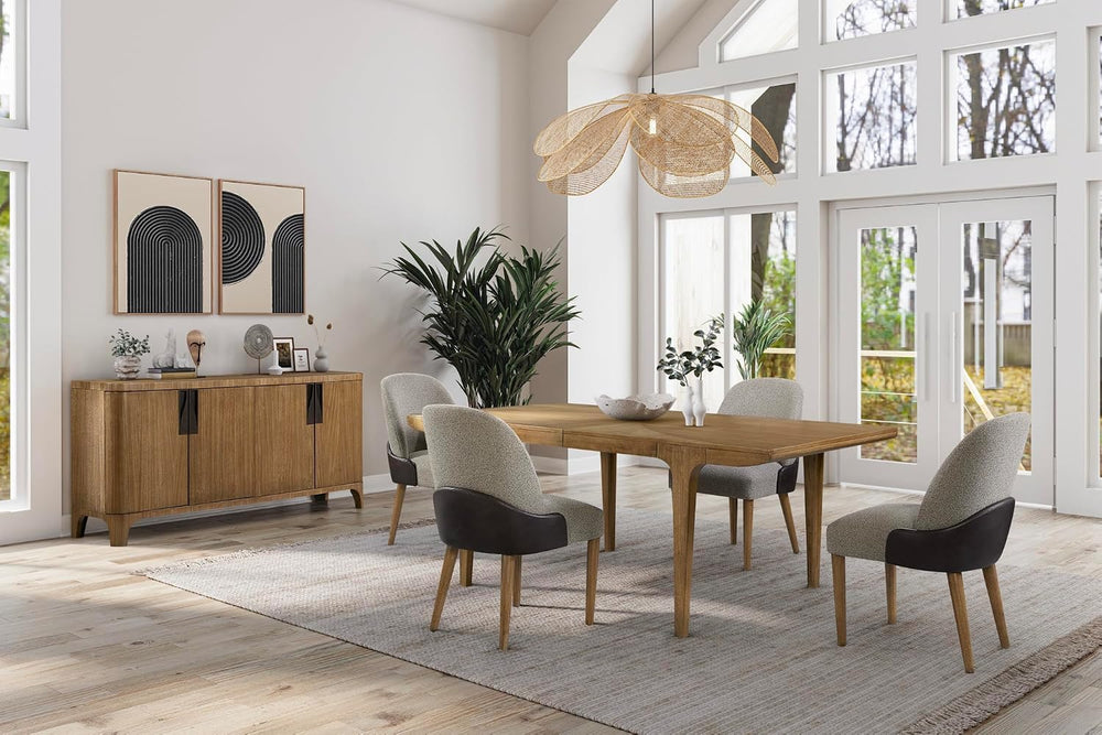 Eucalyptus Dining Server with Shelves, Tan | eucalyptus veneer server with mo...