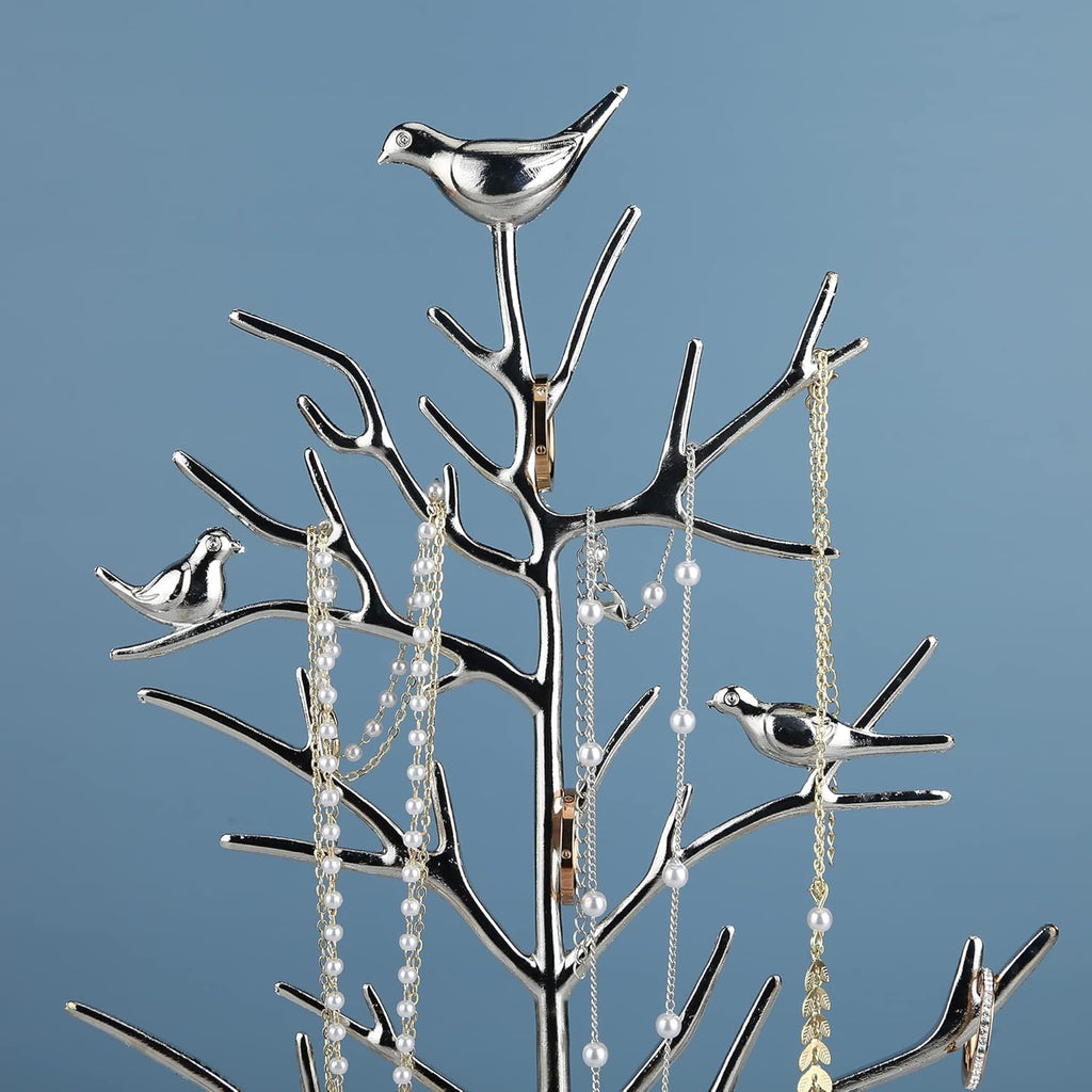 MORE&LESS Tree and Deer Jewelry Rack,for Ring Earrings Necklace Bracelet,Suitable for living rooms, bathrooms,offices,etc.