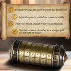 Da Vinci Code Numeric Cryptex Money Puzzle Box for Cash Gift, Jewelry Box with Hidden Compartment, Unique Puzzle Gift for Adults Brain Teaser Valentine’s Day Wedding & Anniversary Present