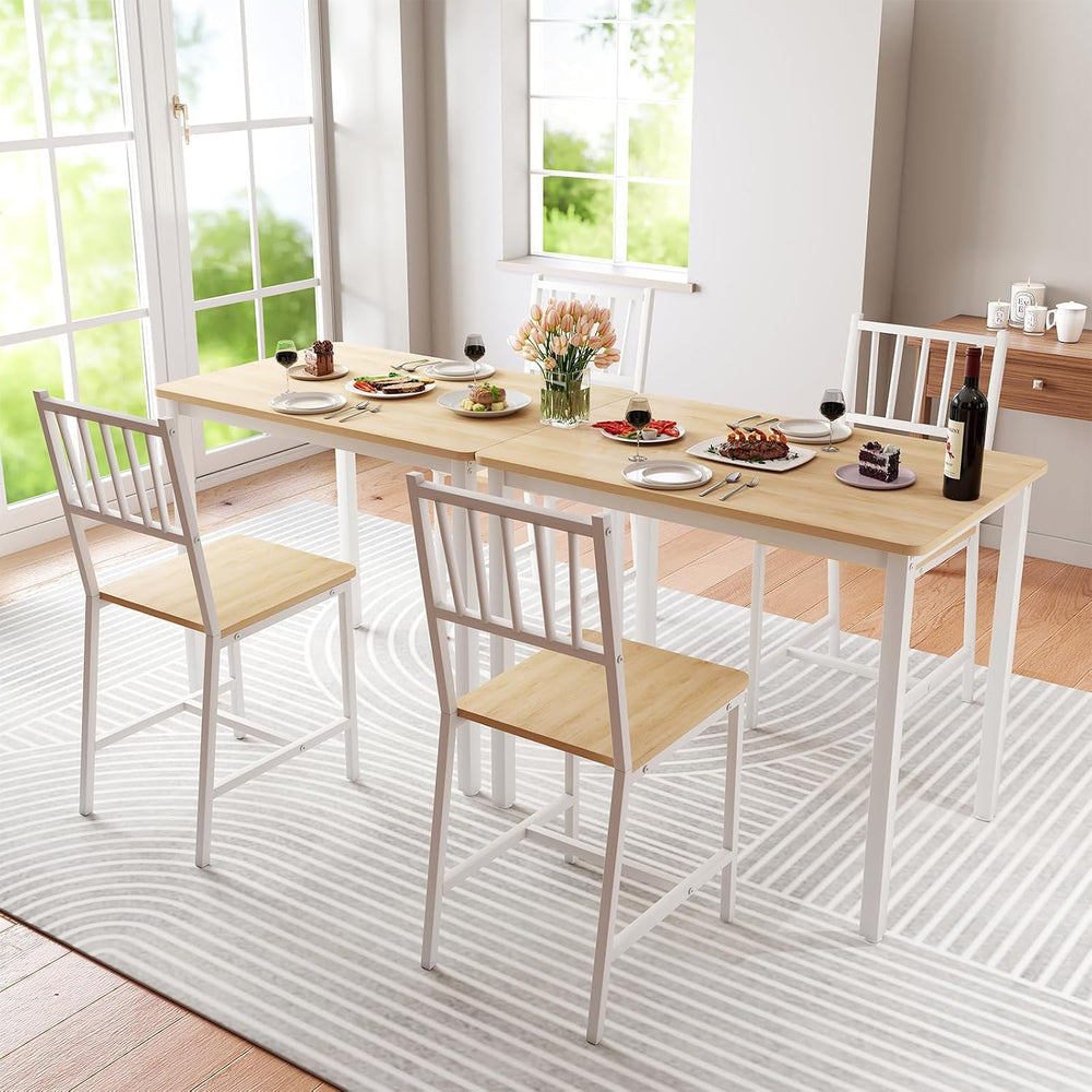 Yafylly Small Space 3 Piece Dining Table Set for 2, Compact Kitchen Table Set...