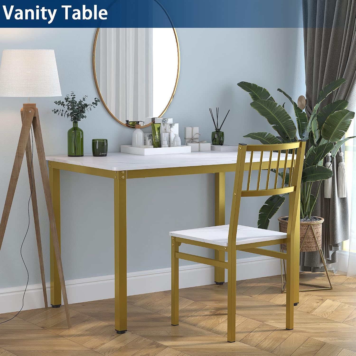 Teraves Dining Table Set for 4, Kitchen Table and 2 Chairs with Bench | 4 Piece Dining Table Set for Small Space, Apartment, Space-saving Dining Room Set with Storage