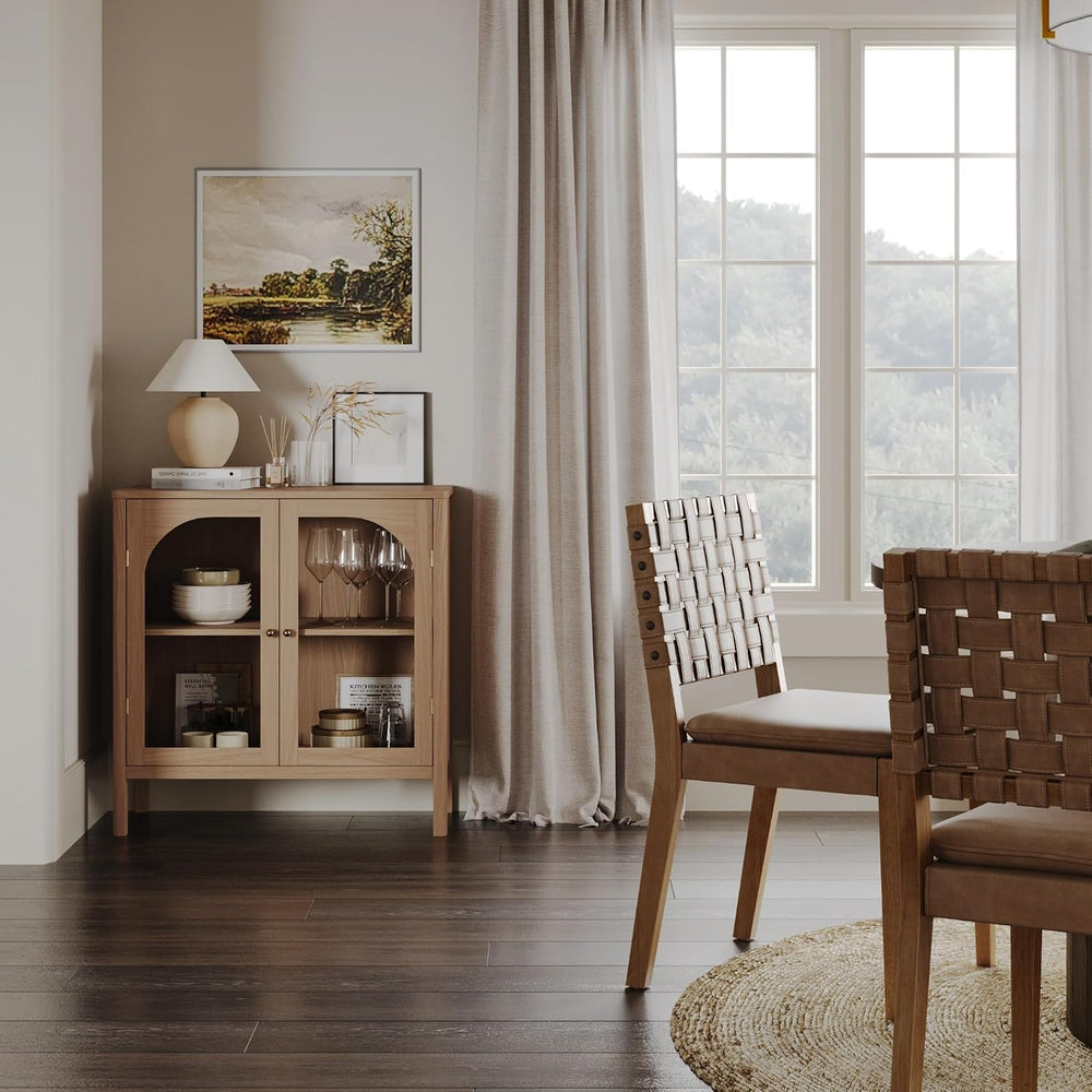Nathan James Mason Modern Farmhouse Storage Cabinet, Free Standing Accent Sid...