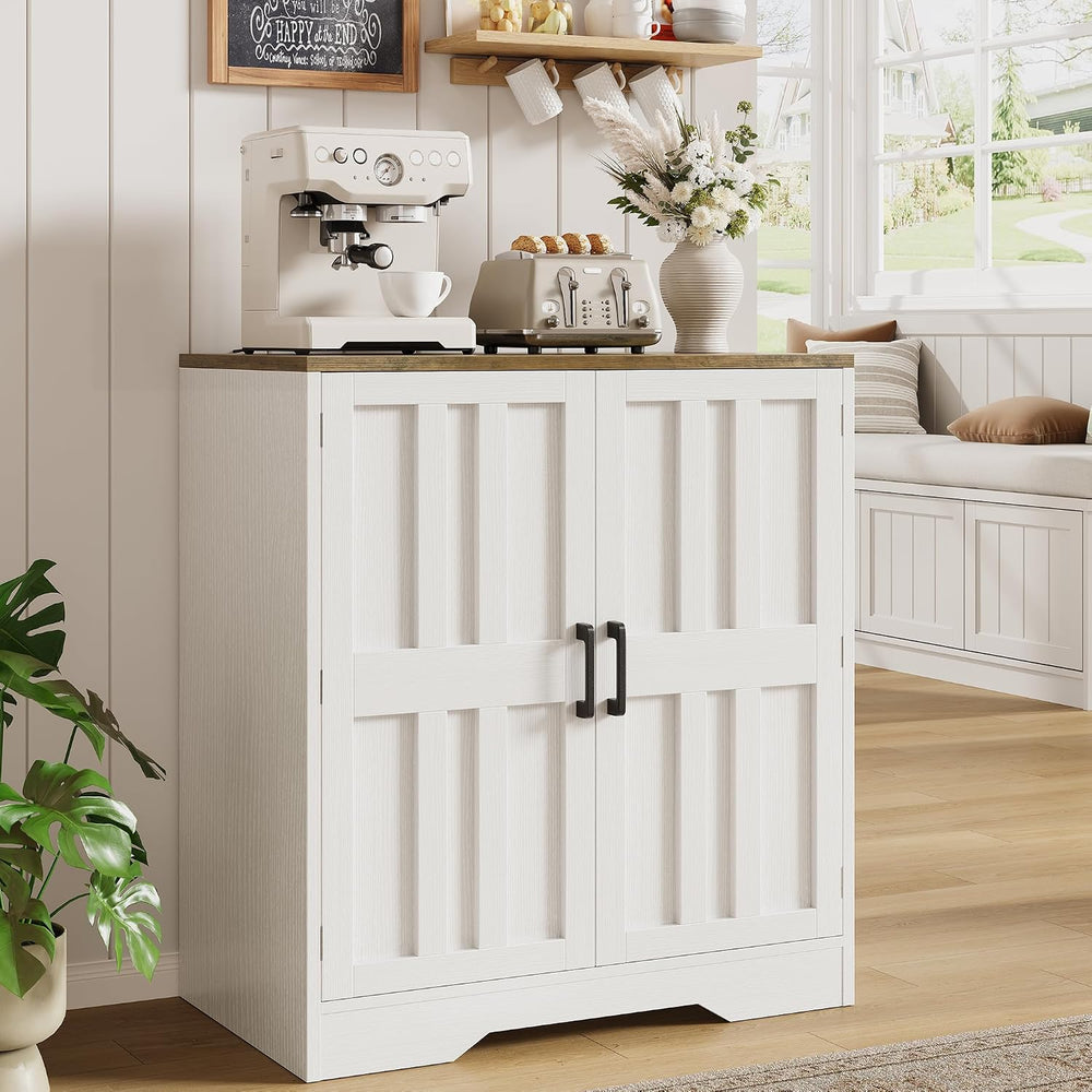 Sideboard Buffet Cabinet, Modern Farmhouse Kitchen Storage Cabinet, Small Mod...