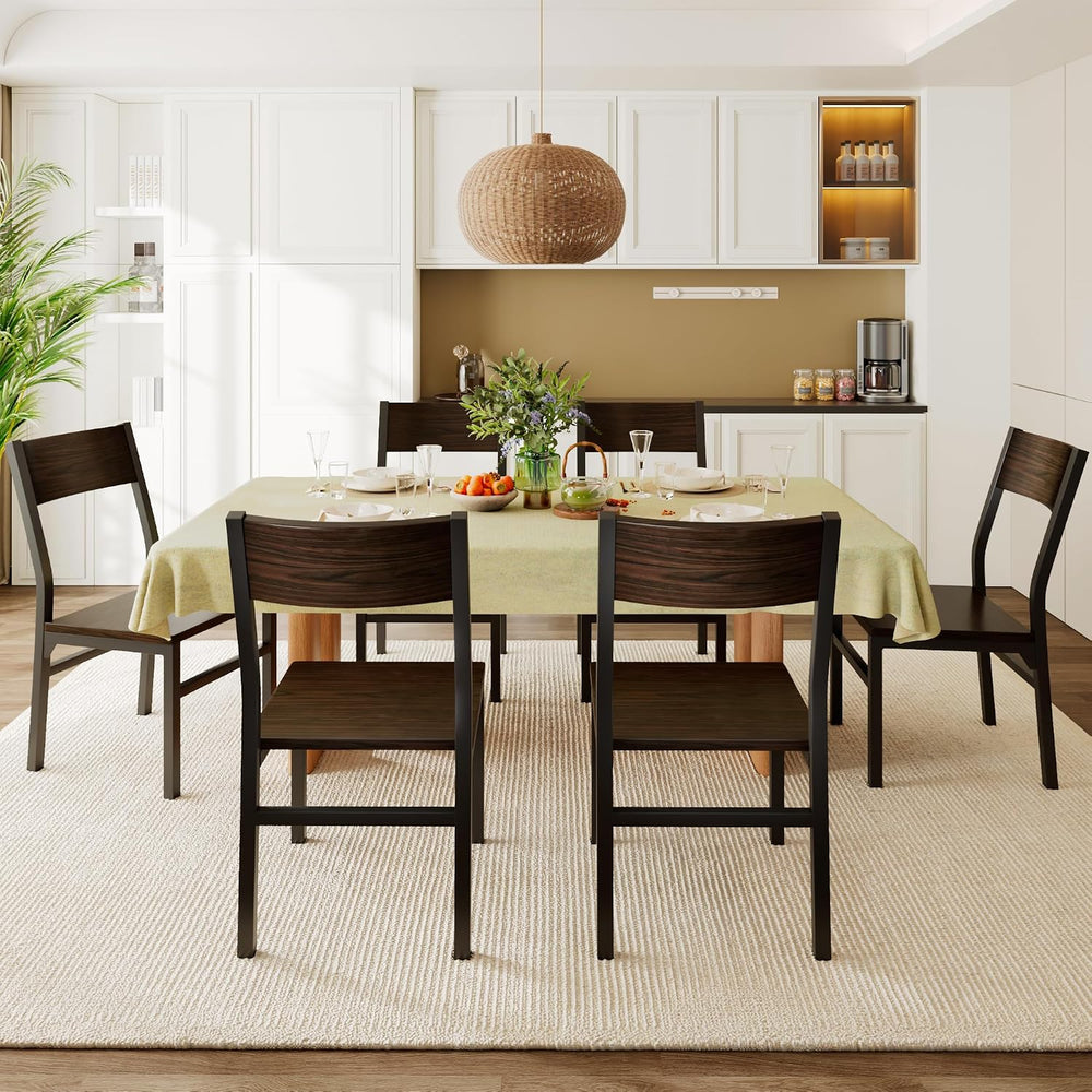 Feonase Dining Chairs Set of 6, Modern Kitchen Chairs with Ergonomic Backrest...