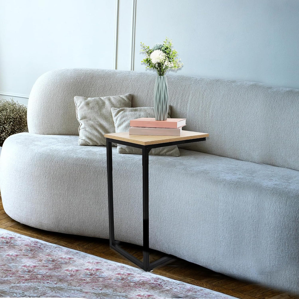 Cabilock C Shaped End Table, Side Table for Couch with Storage, Space-Saving ...