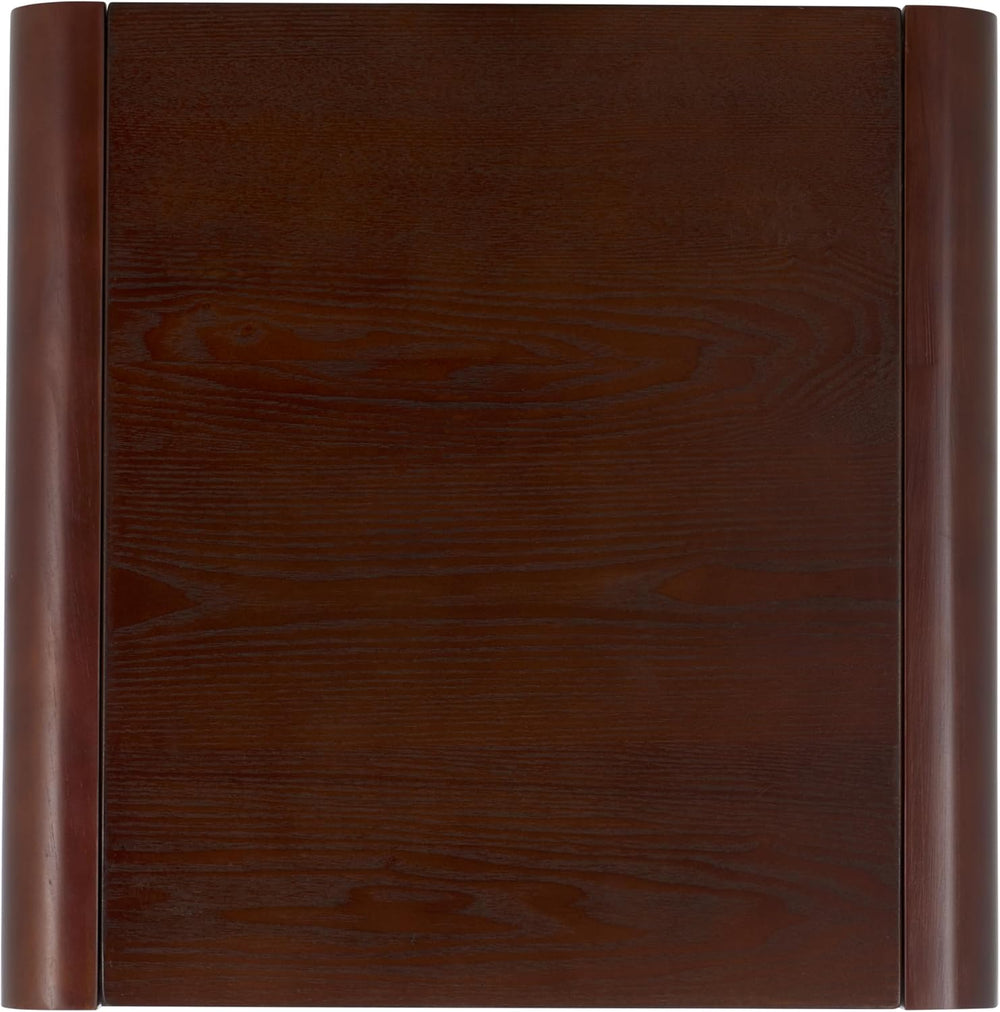 SAFAVIEH Home Collection Omara Walnut Brown 1-Shelf Square Accent Side Table