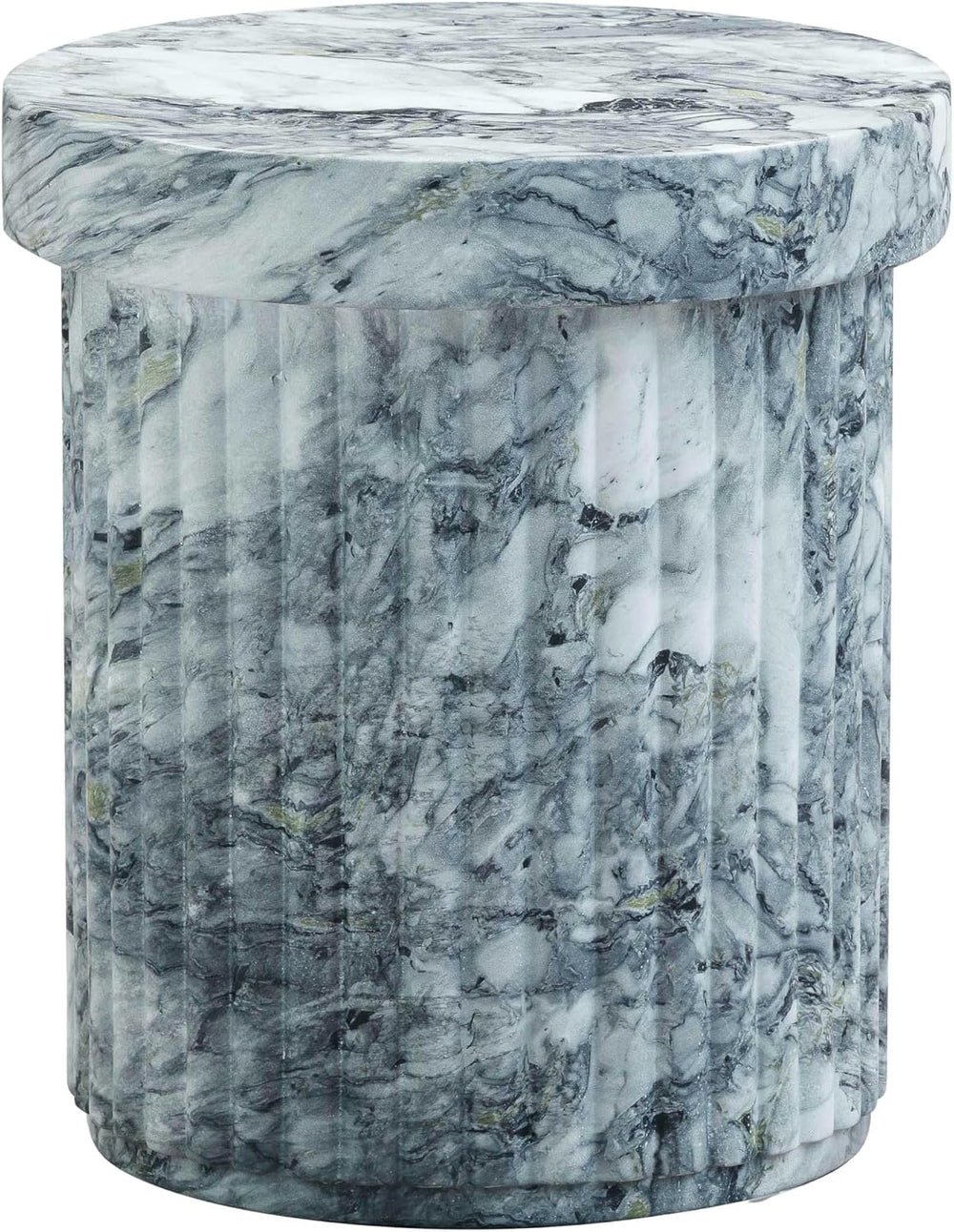 Tov Furniture Serafina Marble Pattern Concrete Indoor/Outdoor Side Table