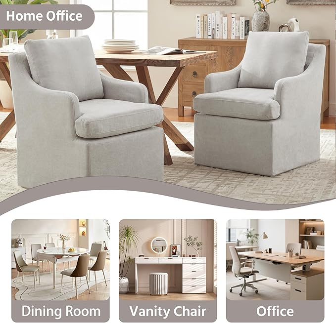 VKNOW Upholstered Dining Chairs Set of 2, Modern Kitchen Chairs Dinner Chairs...