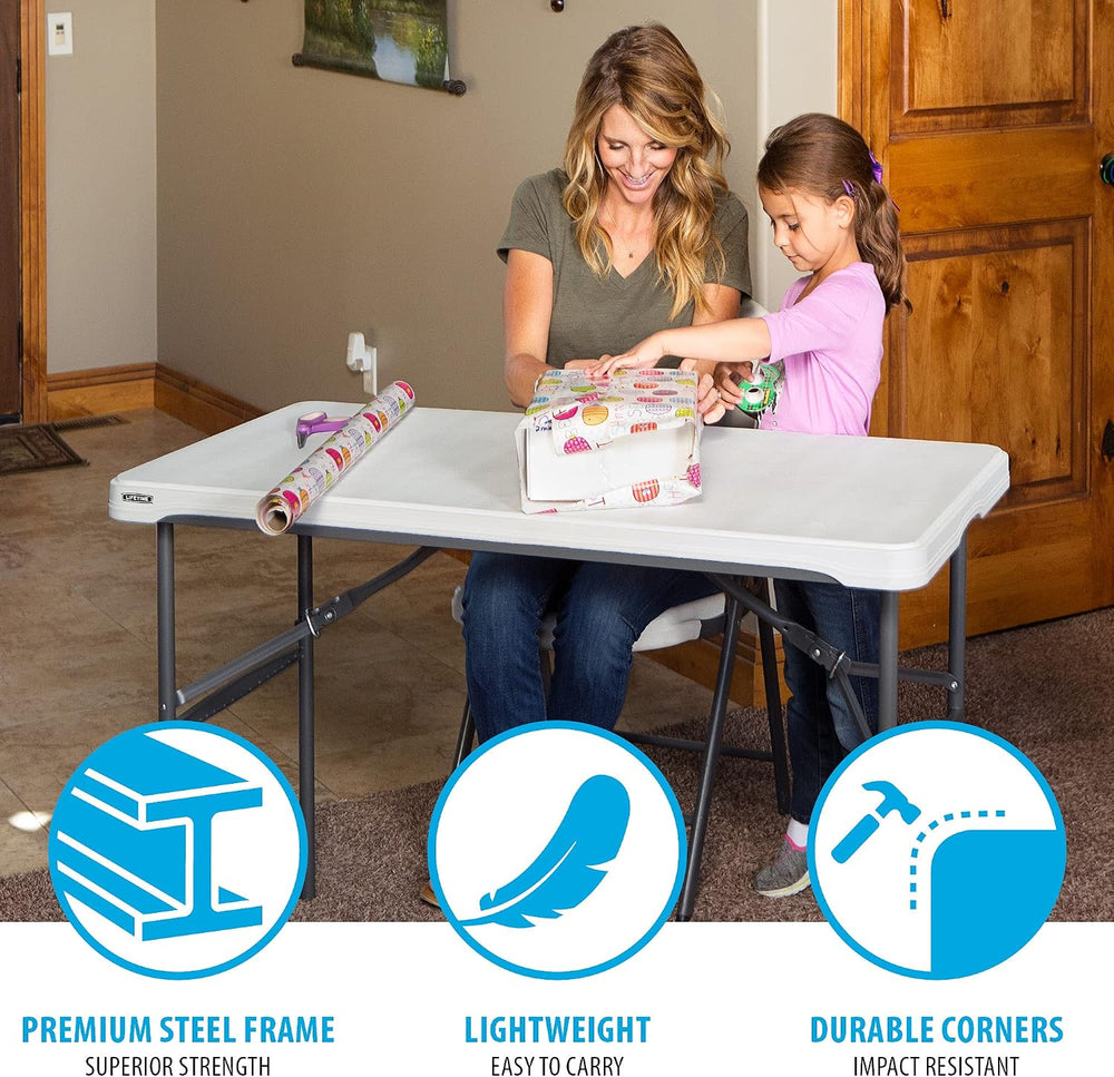 LIFETIME 280478 Commercial Nesting Folding Table, 4-Foot