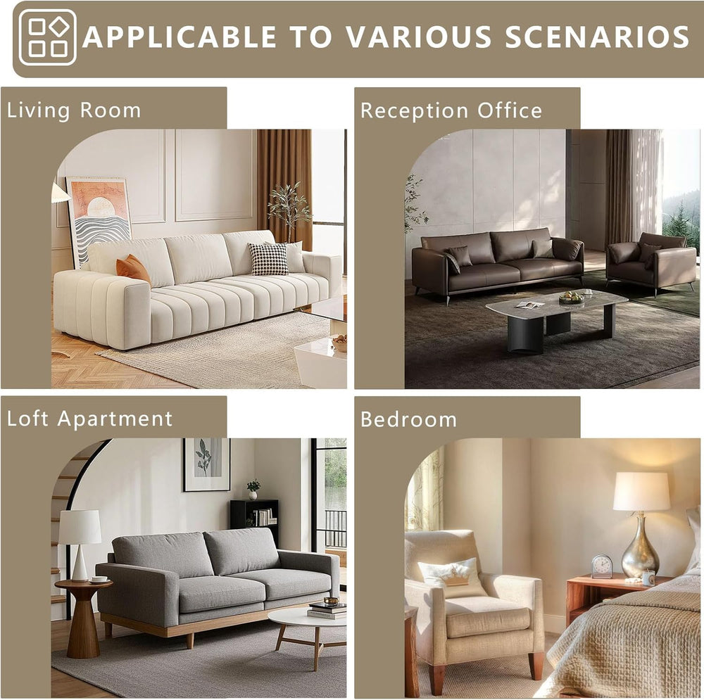 96" Cloud Sectional Couch with U-Shaped Chaise, Corduroy Sectional Sofa ...