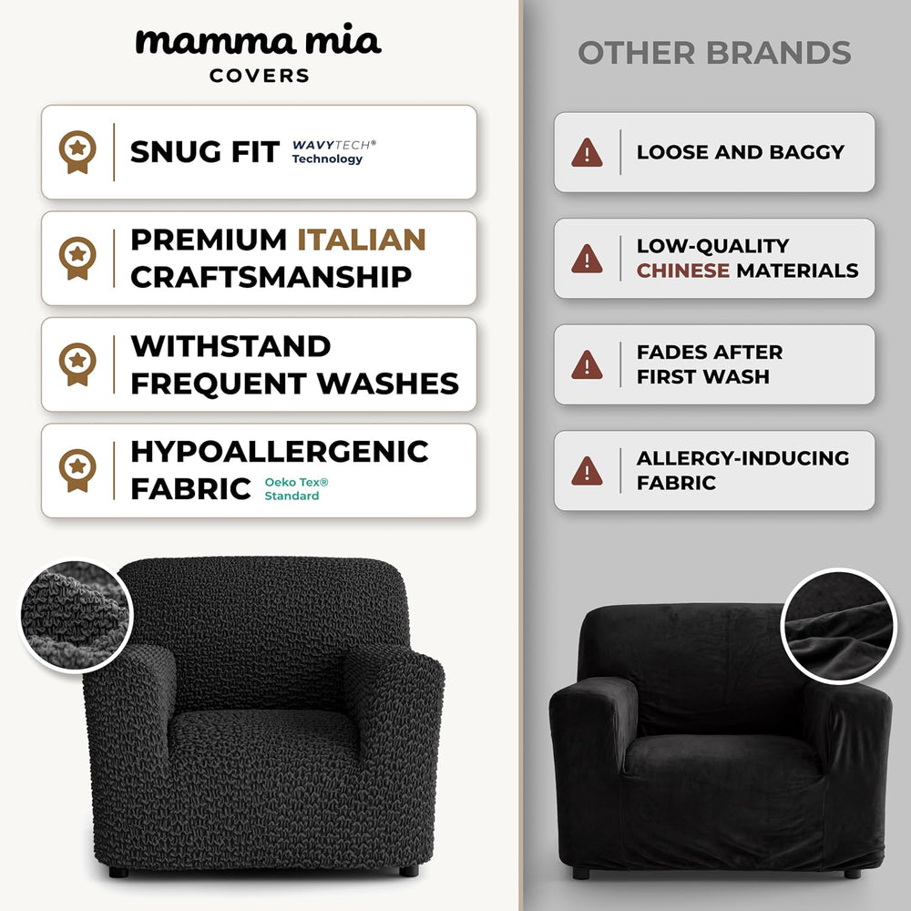 PAULATO Stretch Sofa Slipcovers – Soft Elastic Fabric Couch Cover for Armchai...
