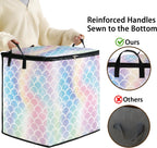 Large Comforter Storage Bag with Zipper,Closet Organizer for Clothes,Blankets,Quilts,Pillows,Fabric Moving Bags with Portable Handles 95L(2-Pack)