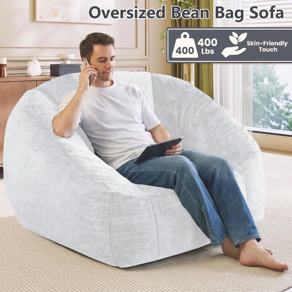 Bean Bag Chairs for Adults, Giant Beanbag Sofa Comfy Reading Chair, Oversized...
