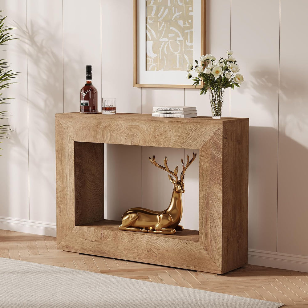GAOMON 47" Narrow Wood Console Table with Storage Shelf - Vintage Accent...