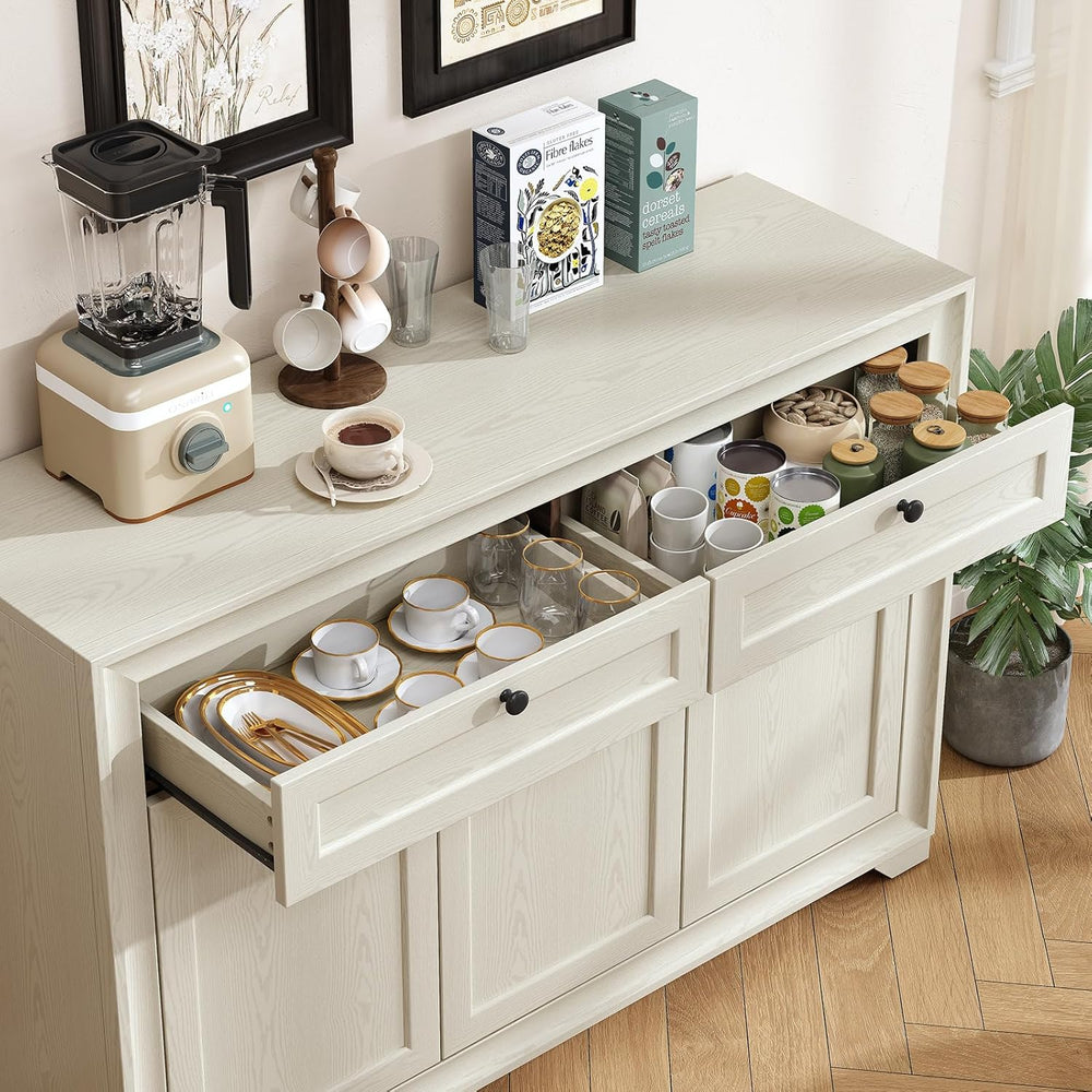 ONBRILL 48 Inches Sideboard Buffet Cabinet with Storage, Farmhouse Sideboard ...
