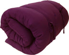 Burgundy Full Size Traditional Japanese Floor Futon Mattresses, Foldable Cushion Mats, Yoga, Meditaion 54" Wide X 80" Long