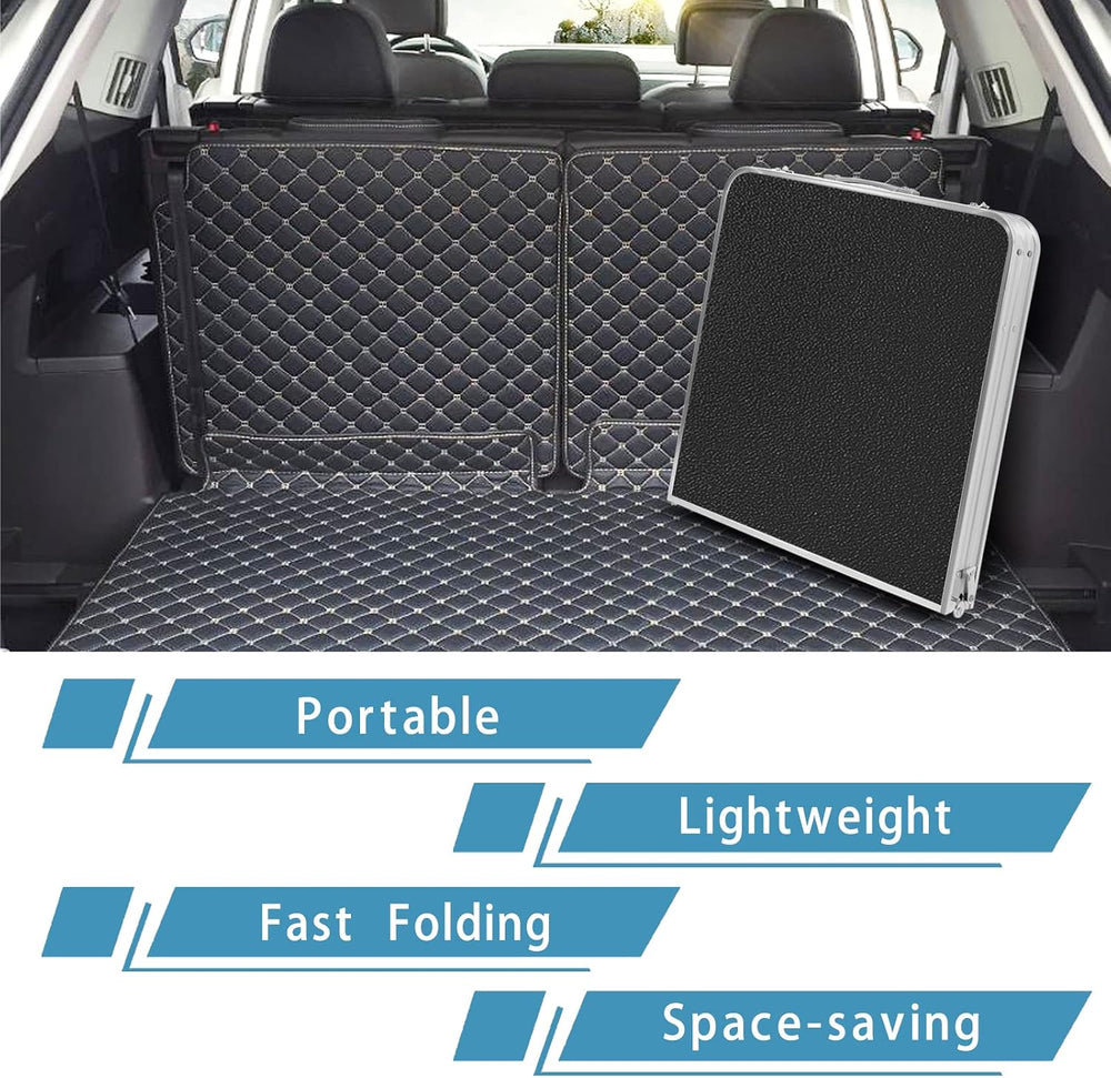 Folding Camping Table with Storage Compartment Aluminum Lightweight Camp Kitc...