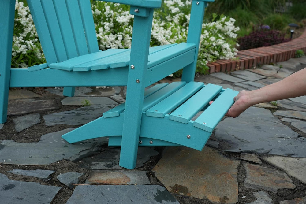 nevilywood HDPE Folding Ottoman - Adirondack Chair Footrest – Weather Resista...
