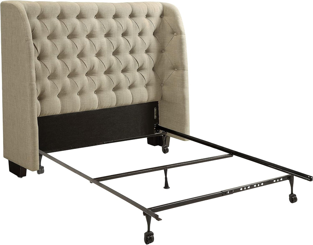 Modus Furniture Geneva Levi Tufted Headboard, Toast Linen, Full