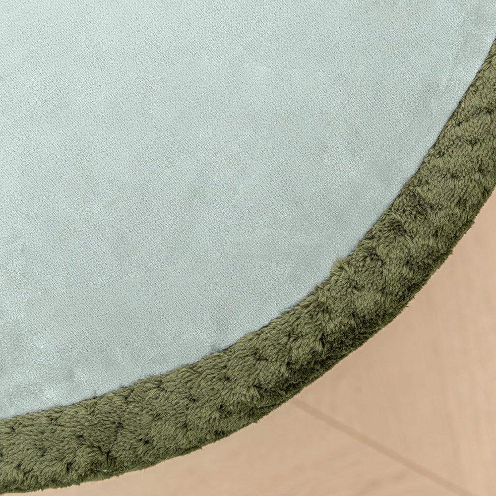 Poofieotto 20"x14" Round Foam Stuffed Pouf Ottoman - Modern Floor F...
