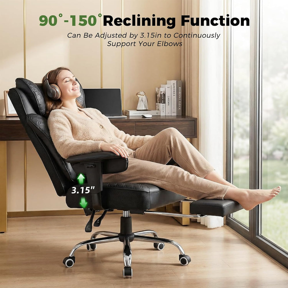 GTPLAYER Big and Tall Office Chair Wide Ergonomic Gaming Chair with Deluxe Em...